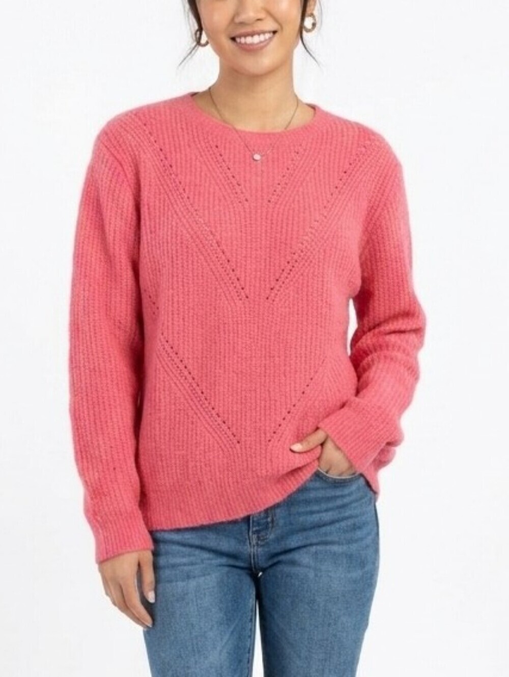 John + Jenn Pink Crewneck Sweater